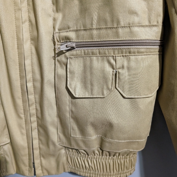 NWT Symax Vintage cream bomber jacket double pockets size 36 - Picture 2 of 12